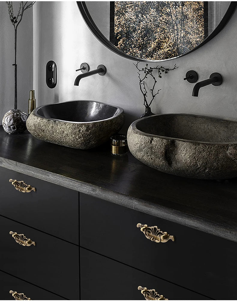 Red/Green Bronze AntiqueEuropean classical  old-fashioned furniture kitchen cabinet handle shoe cabinet drawer zinc alloy handle