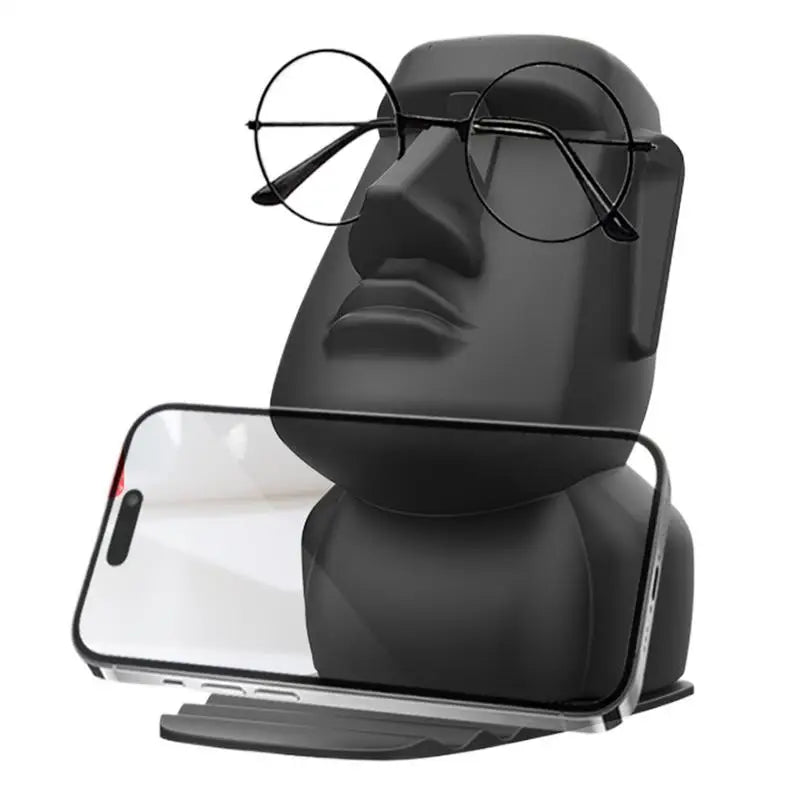 Creative Resin Moai Statue Figurines Ornament Glasses Stand Holder Easter Island Sunglasses Display Gift for Home Decoration