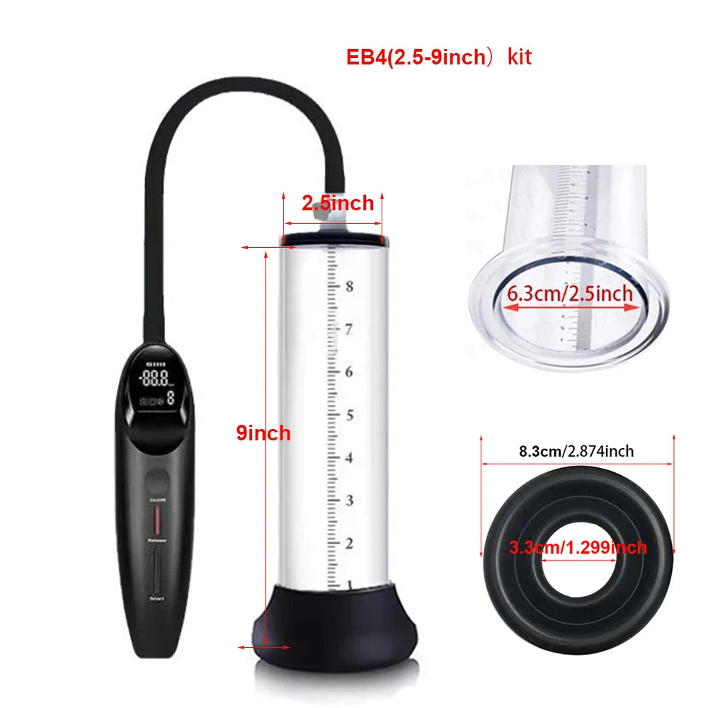 Automatic Penis Pump Penis Enlarger Vacuum Pump Sex Toys for Men Penile Bigger Trainer Adult Male Masturbator Penis Enlargement