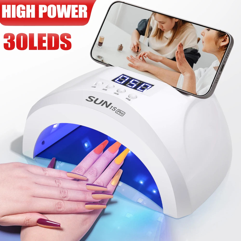 UV LED Nail Lamp Professional Salon Fast Dryer 48W with 4 Timers Automatic Sensor LCD Display for Nail Gel