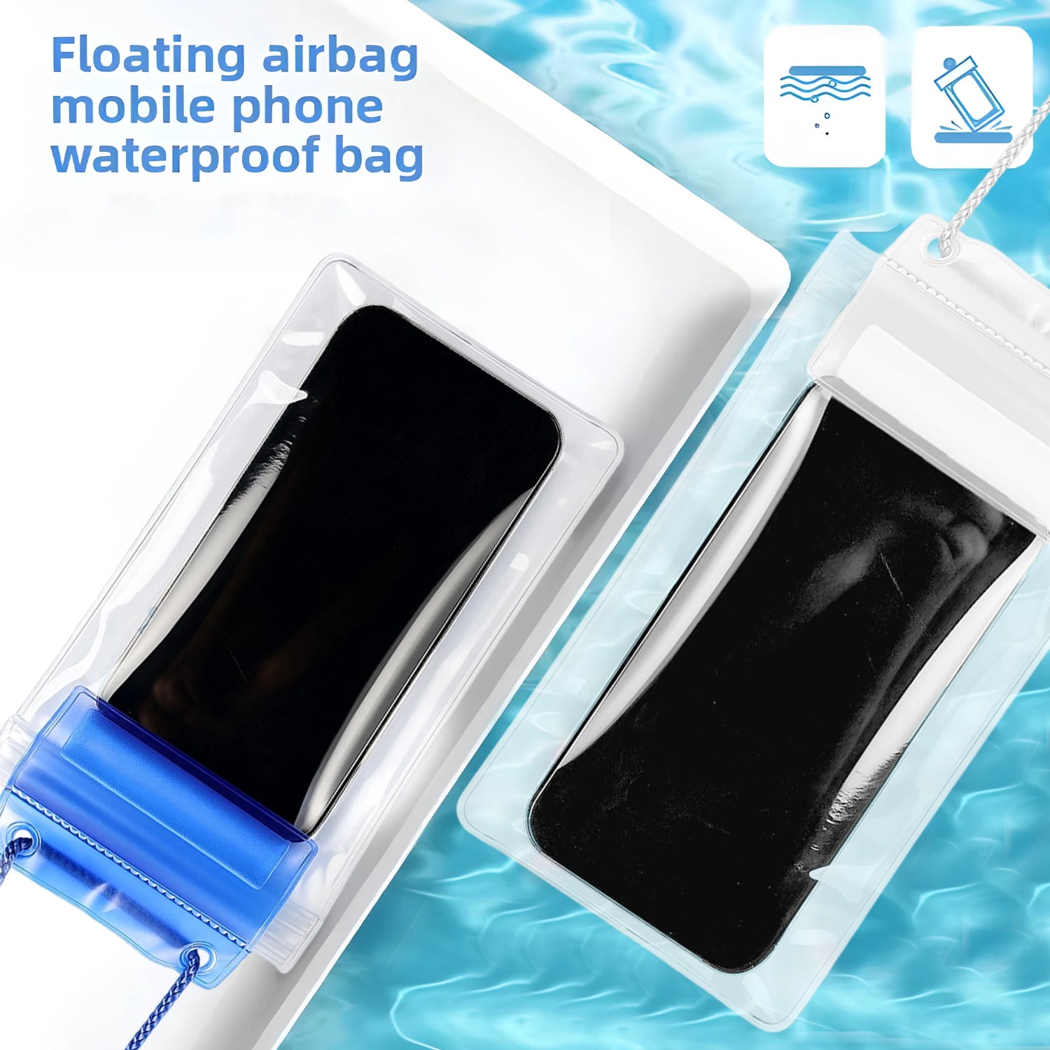 2/1Pcs Waterproof Phone Pouch Universal IPX8 Water Proof CellPhone Case Dry Bag Waterproof Phones Protector for Beach Swimming