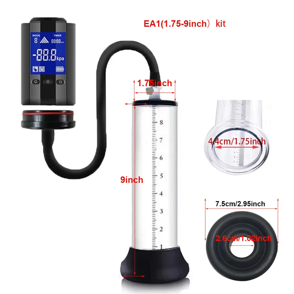 Automatic Penis Pump Penis Enlarger Vacuum Pump Sex Toys for Men Penile Bigger Trainer Adult Male Masturbator Penis Enlargement