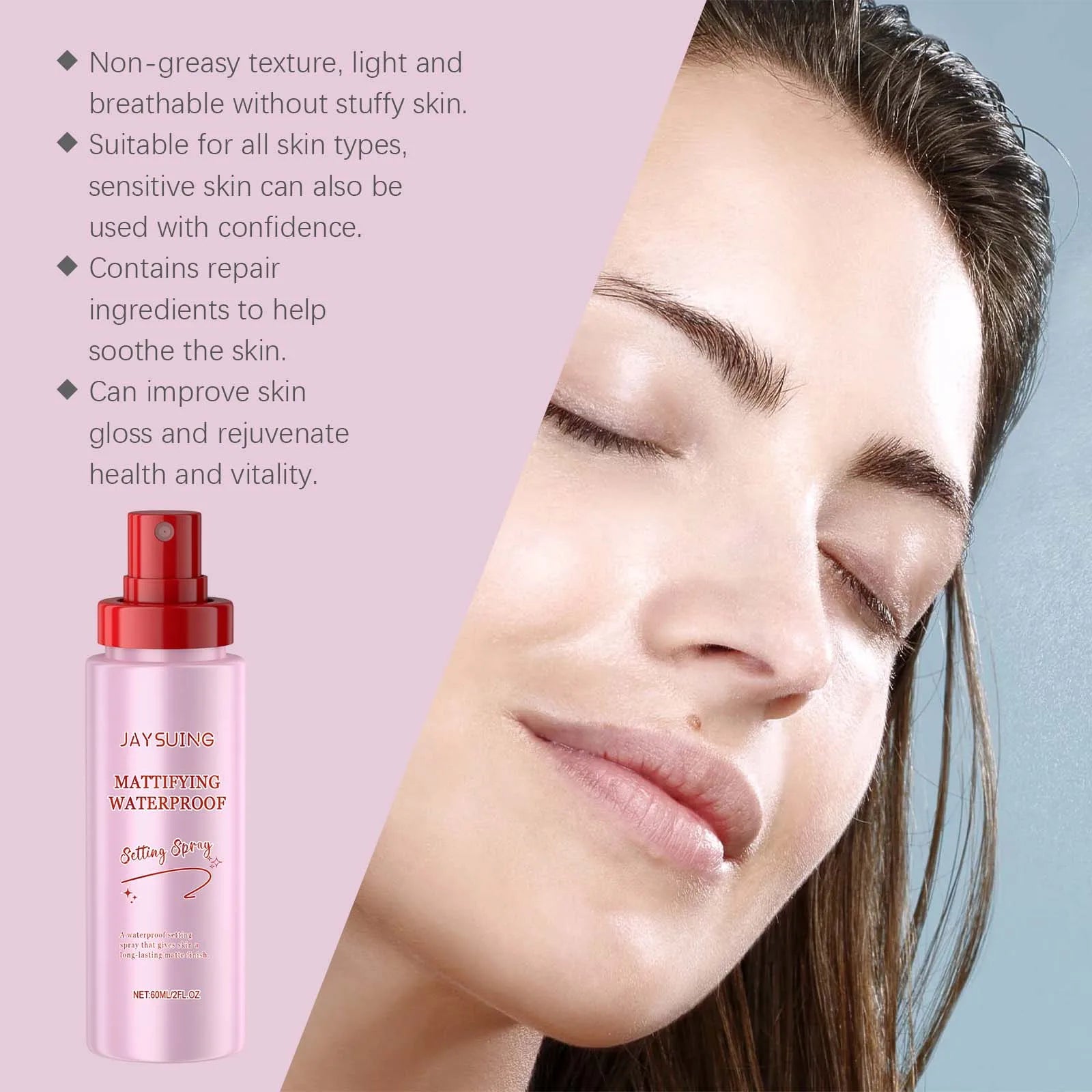 Makeup Fixer Spray Waterproof Moisturizing Face Make up Lasting Oil Control Natural Matte Refreshing Makeup Setting Spray