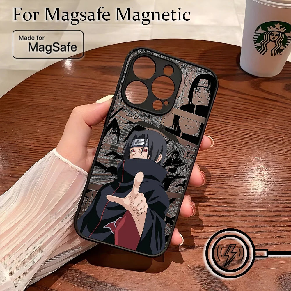 Hot Anime Narutos-ITACHIs Phone Case For IPhone 16 15 14 13 12 11 Pro Max Mini XR XS X 7 8 6 6s Plus Matte Magnetic Back Cover