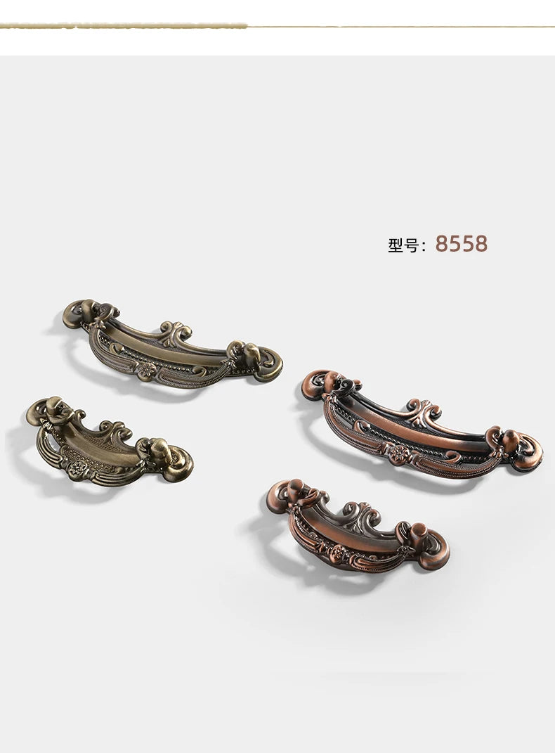 Red/Green Bronze AntiqueEuropean classical  old-fashioned furniture kitchen cabinet handle shoe cabinet drawer zinc alloy handle