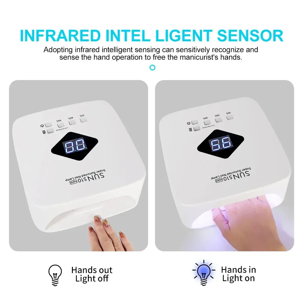 Professional Rechargeable UV LED Nail Lamp Cordless UV Light for Gel Nail Machine with Removable Bottom 4 Timer SettingNail Tool