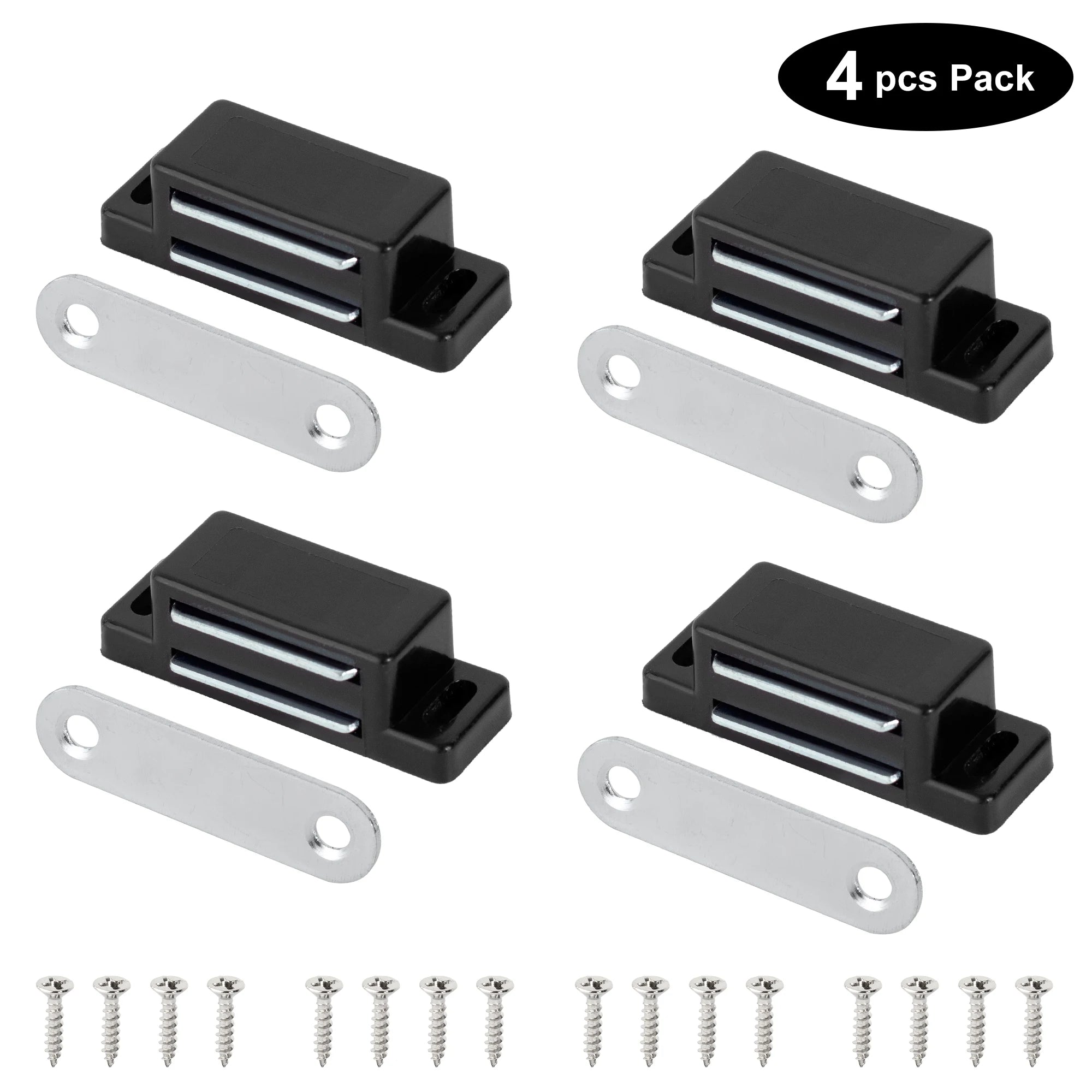 Cupboard Kitchen Furniture Magnetic Cabinet Door Latch Closures White Plastic Strong Powerful Magnet Catch