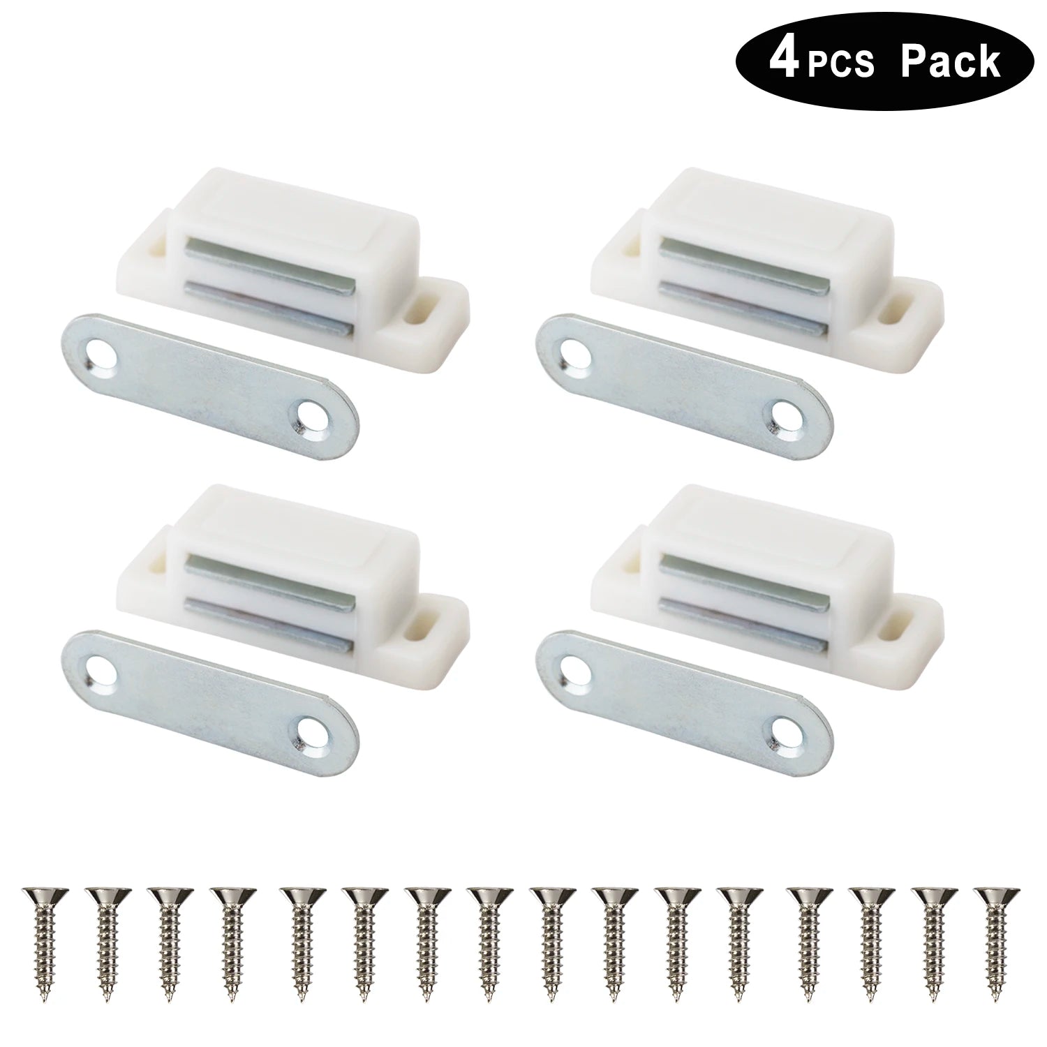 Cupboard Kitchen Furniture Magnetic Cabinet Door Latch Closures White Plastic Strong Powerful Magnet Catch