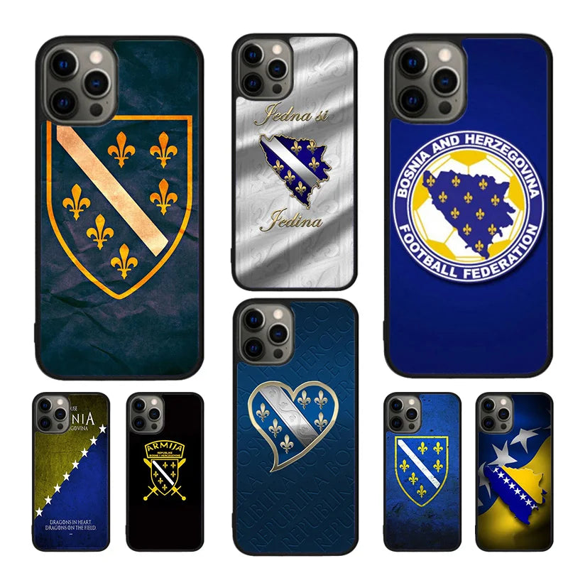 Bosnia and Herzegovina Flag Mobile Case For iPhone 17 Air 16 15 12 Pro Max 13 11 14 Pro Max Max SE2020 Plus Phone Cover