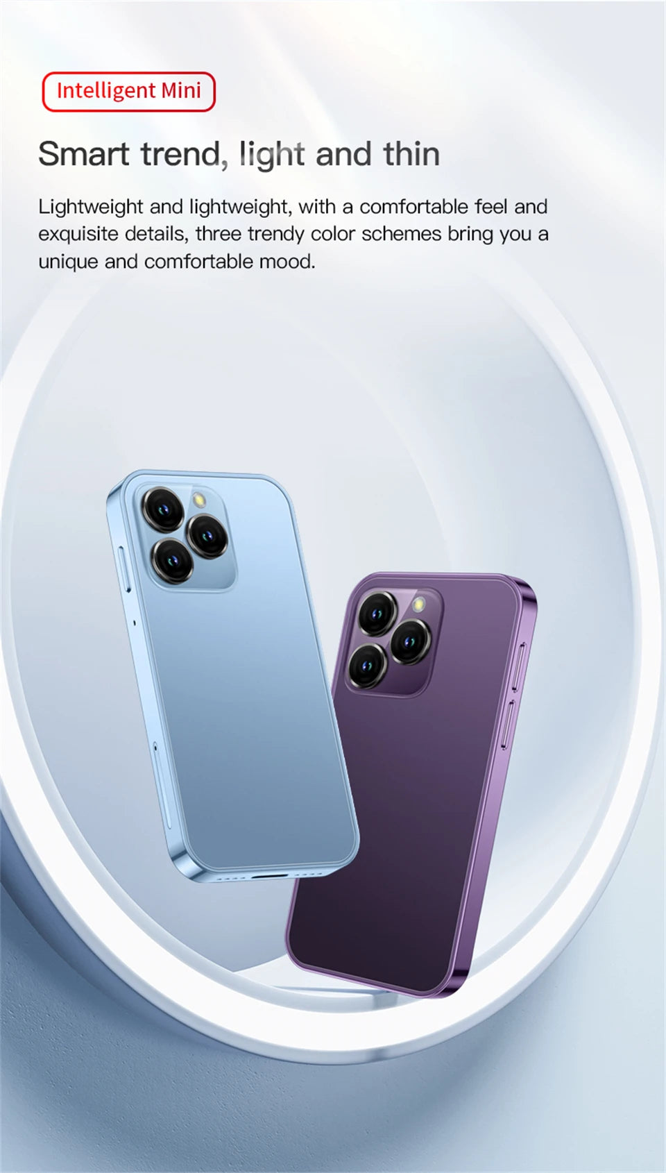 SOYES XS16 Mini Android10.0 Smartphone 4G Network 2GB RAM 16GB ROM 3" Display 5MP Camera Dual SIM With Play Store WhatsAPP