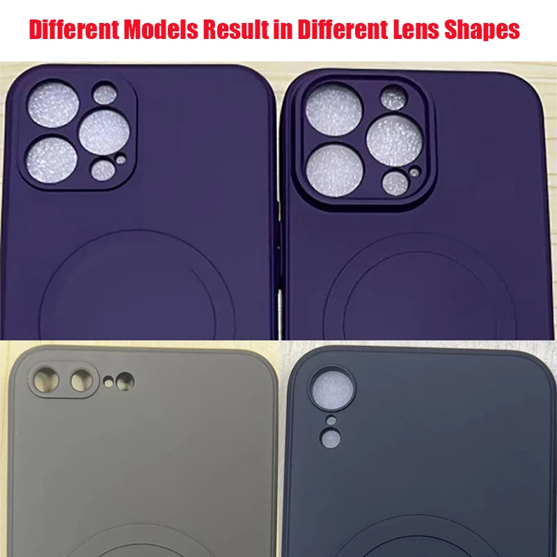 For Magsafe Magnetic Wireless Charging Luxury Soft Liquid Silicone Phone Case For IPhone 16 Pro Max 14 13 12 11 15 Pro Max Mini