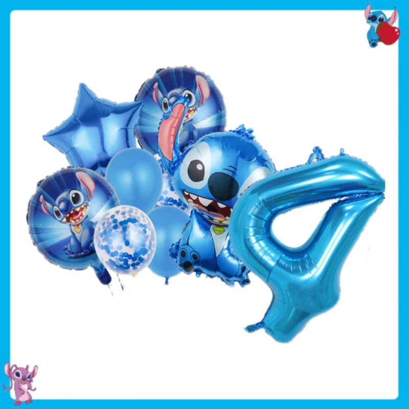 Disney Stitch Birthday Party Decoration Tableware Balloon Cup Plate Banner Backdrop Lilo And Stitch Theme Party Supplies Favors