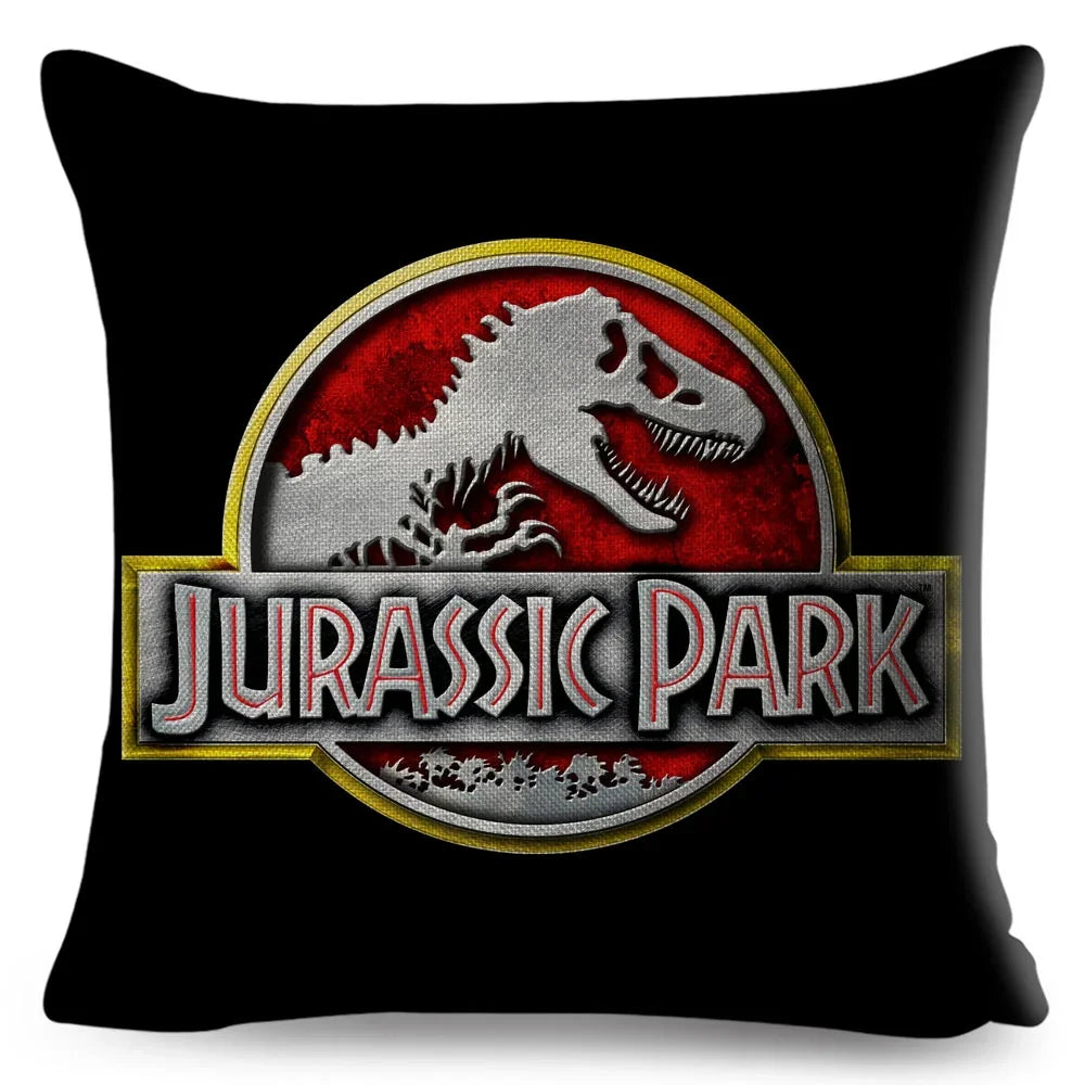 50 style Jurassic Park Logo Cushion Cover for Sofa Home Children Room Decor Dinosaur Print Pillowcase Polyester Pillow Case