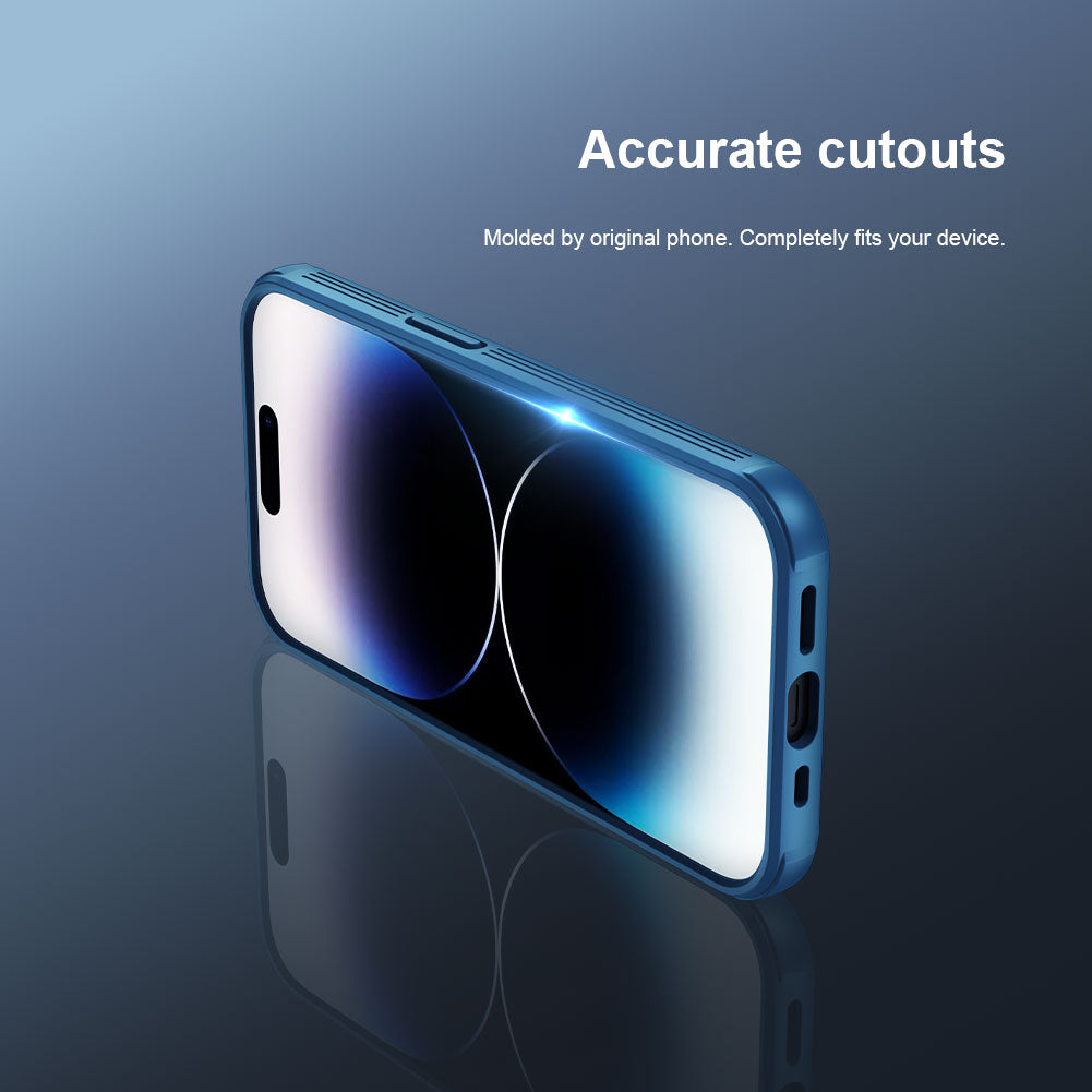 Nillkin Case for iPhone 15 Pro Max / 14 Plus / 13 Pro / 12 Mini, Premium Upgraded Shockproof Phone Cases with Slide Camera Cover