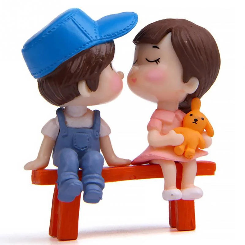 1Pc Mini Stool Couples Dolls Fairy Garden Miniatures Decor DIY Micro Display