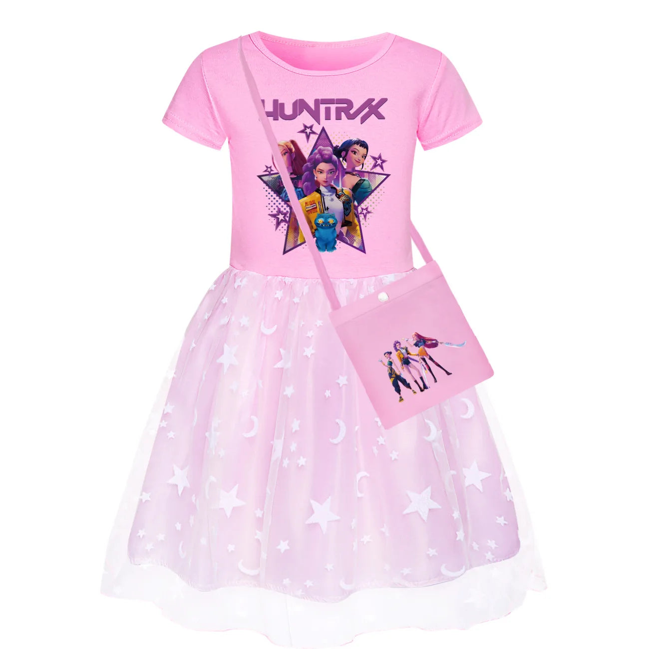 KPop Demon Hunters Dress Kid's Casual Summer Clothes Cute Baby Girls Princess  Dresses Party Cosplay Costume Dress Vestidos Gift