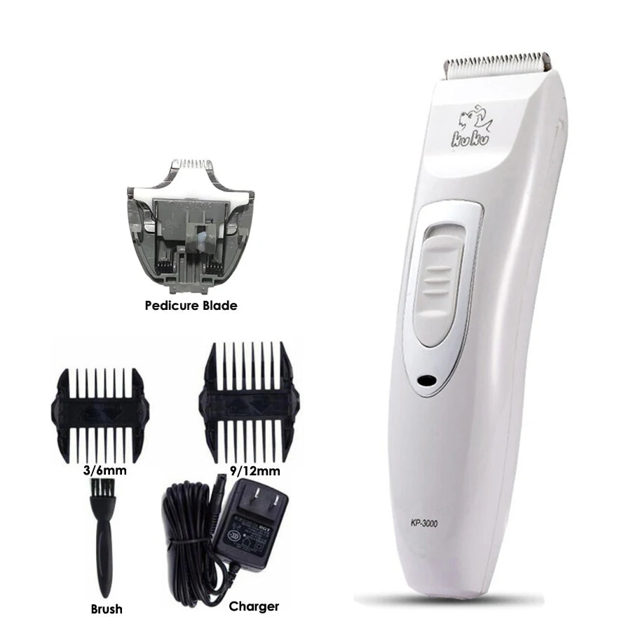 KUKU KP3000 Professional Grooming Kit Pet Cat Dog Hair Trimmer Rechargeable Electrical Pets Clippers Shaver Set Haircut Machine