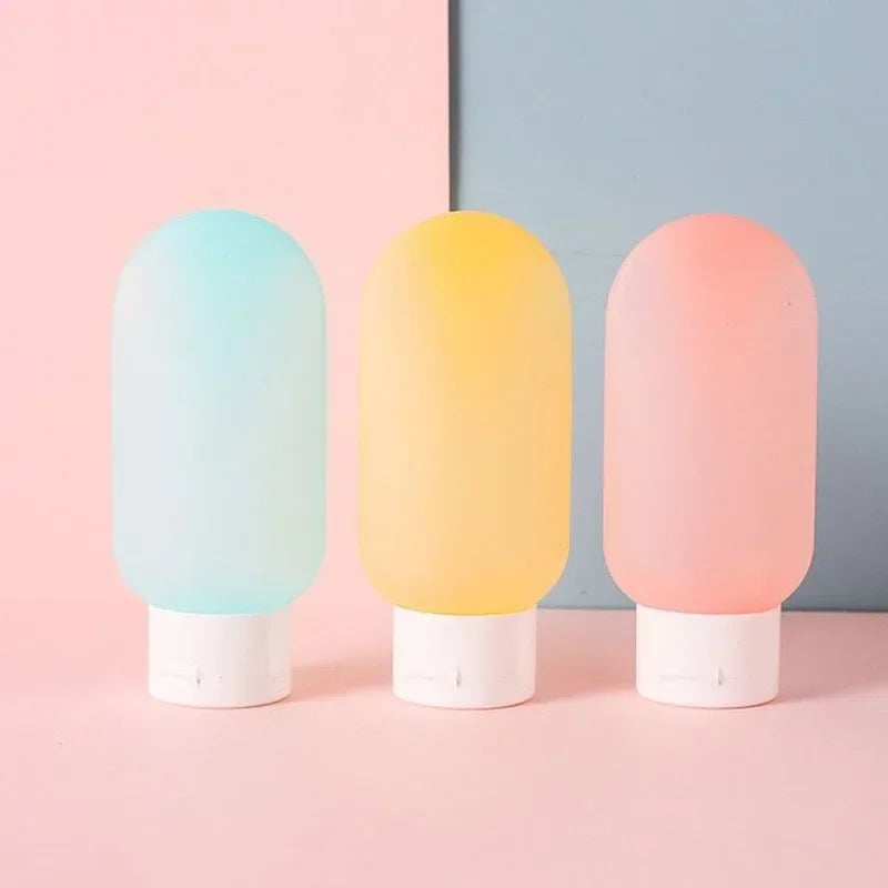 4Pcs/Set Refillable Bottle 60ml Soft Lotion Container Squeeze Tube Empty Bottle Portable Travel Shampoo Bottle