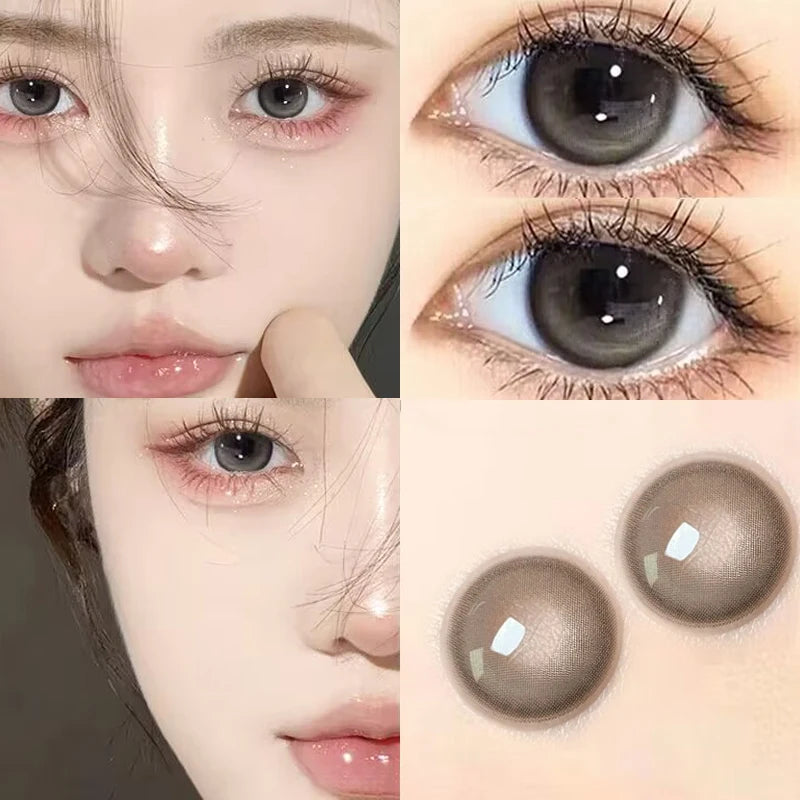 YIMEIXI 1 Pair New Eyes Contacts Lenses with Myopia Diopter Eyes High Quality Nature Soft Lens Beauty Pupil Annual Fast Shipping