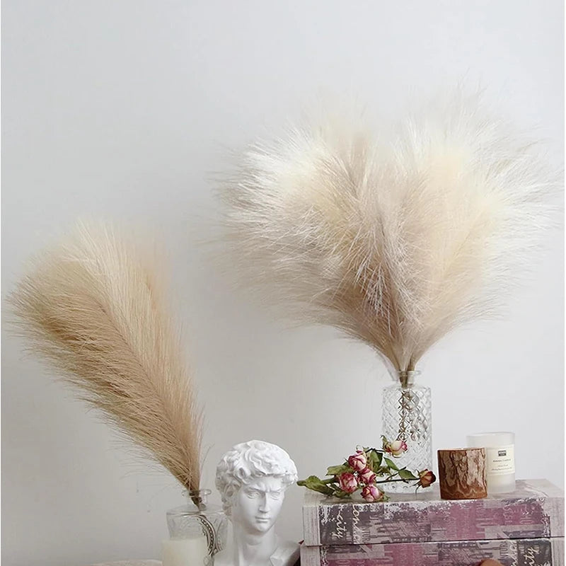 15Pc 55CM Artificial Pampas Grass Decor Bohemian Reed for DIY Floral Table Arrange Flower Wedding Home Christmas Decoration
