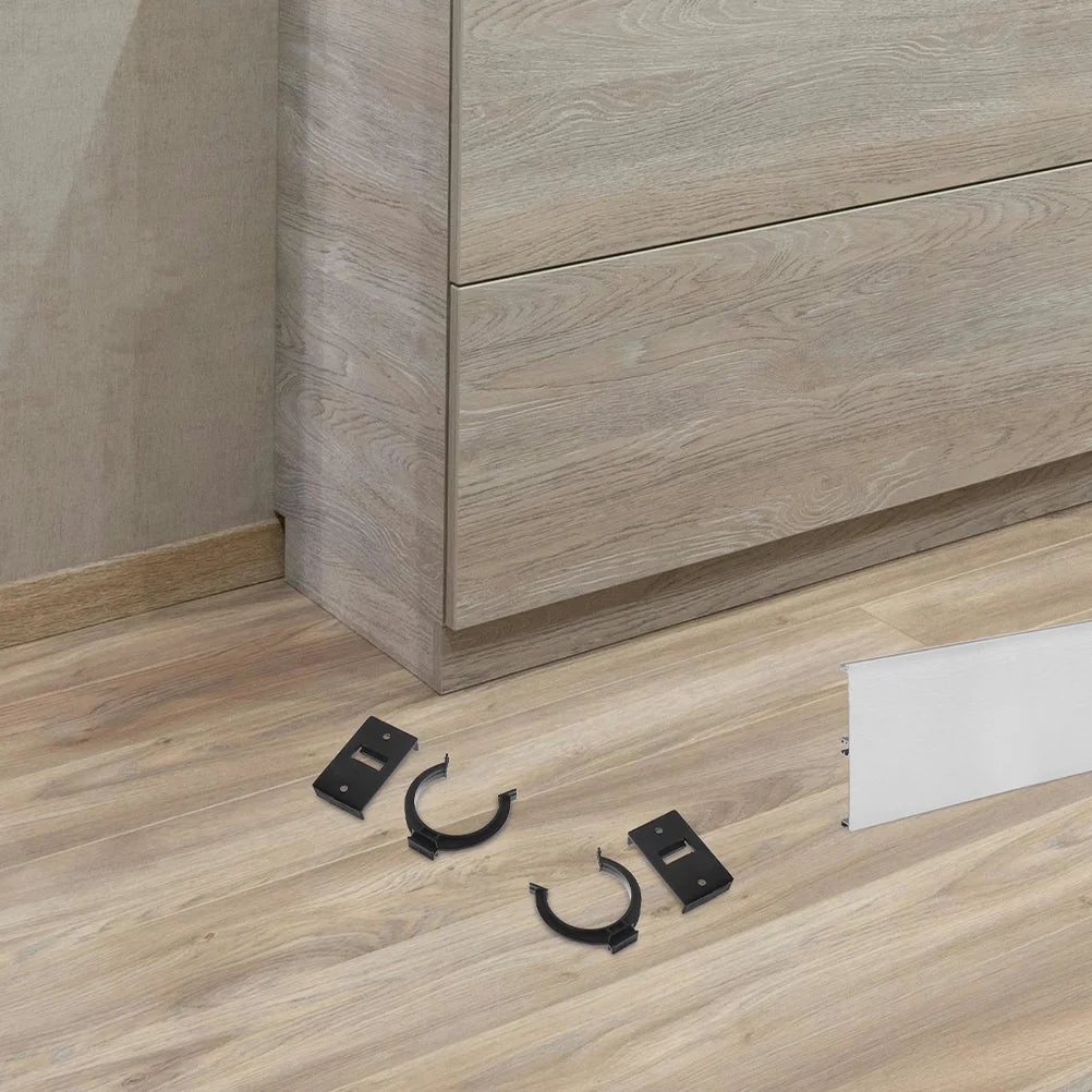 12 Sets Kitchen Cabinet Toe Kicks Furniture Leg Plinth Clips Buckle Skirting Board Trims Bracket