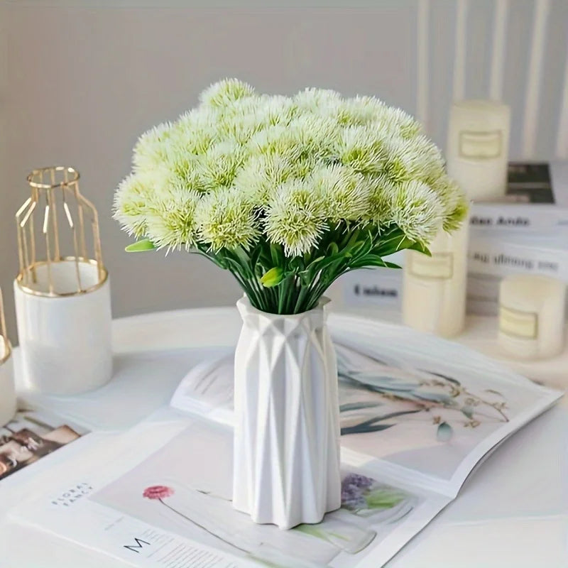 10pcs Artificial Dandelion Flowers Plastic Plants Wedding Indoor  Home Room Arrangements Party Decoration Artificial Flowers