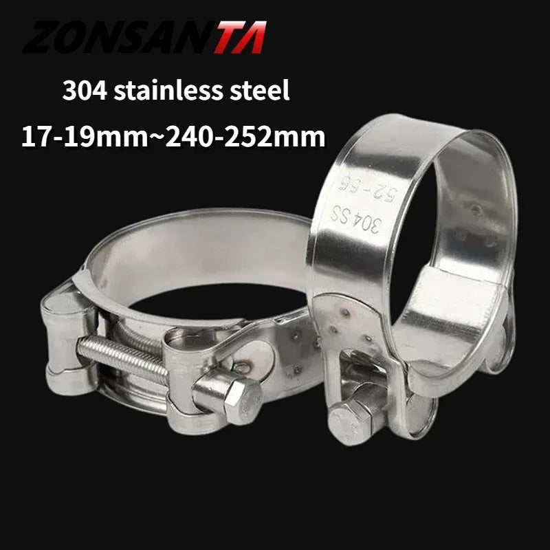 1pcs 304 Stainless Steel Powerful Hose Clamp Exhaust Air Water Pipes Durable Sealing Powerful Strength Repair Welding Tools
