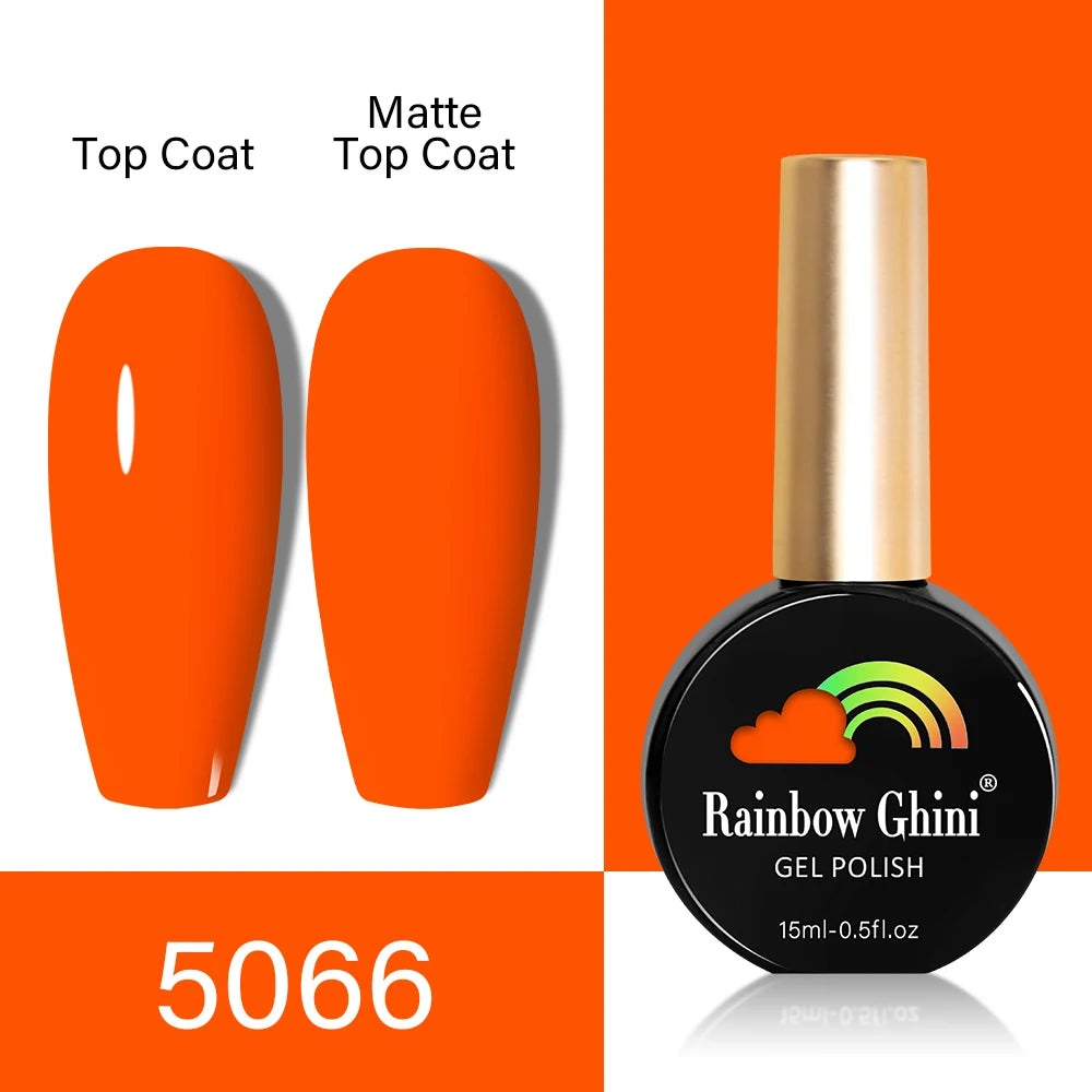 RG HEMA TPO FREE Neon Glitter Gel Nail Polish 15ml Nail Art Manicure Semi Permanent Gel Hybrid Varnishes Top Base Coat UV Nail