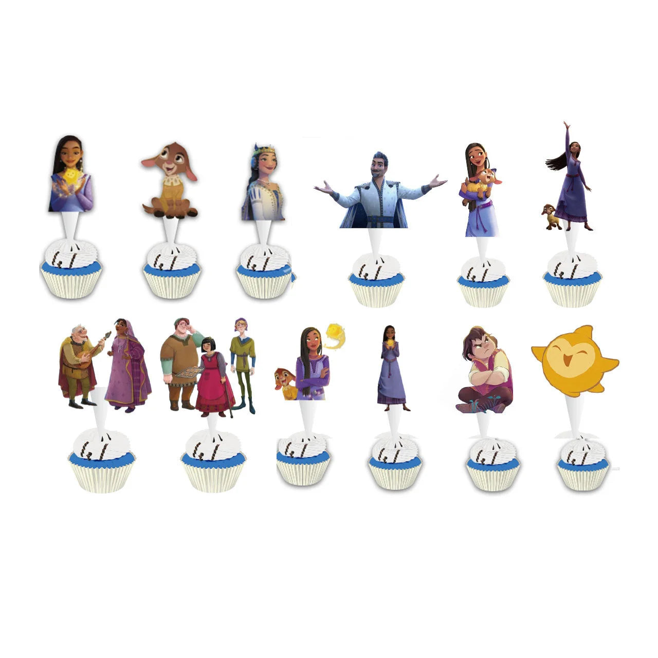 Cartoon Wish Birthday Party Decorations Asha Goat Balloons Disposable Tableware Plate Straw Napkin Princess Baby Shower Supplies