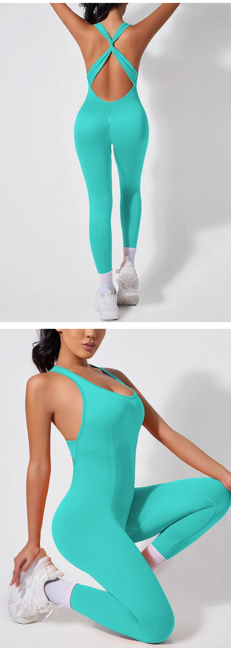 Back-crossing OpenBlack-back Jumpsuit Sportswear Bodysuits Women Yoga Sets Fitness One Piece Workout Playsuit Female
