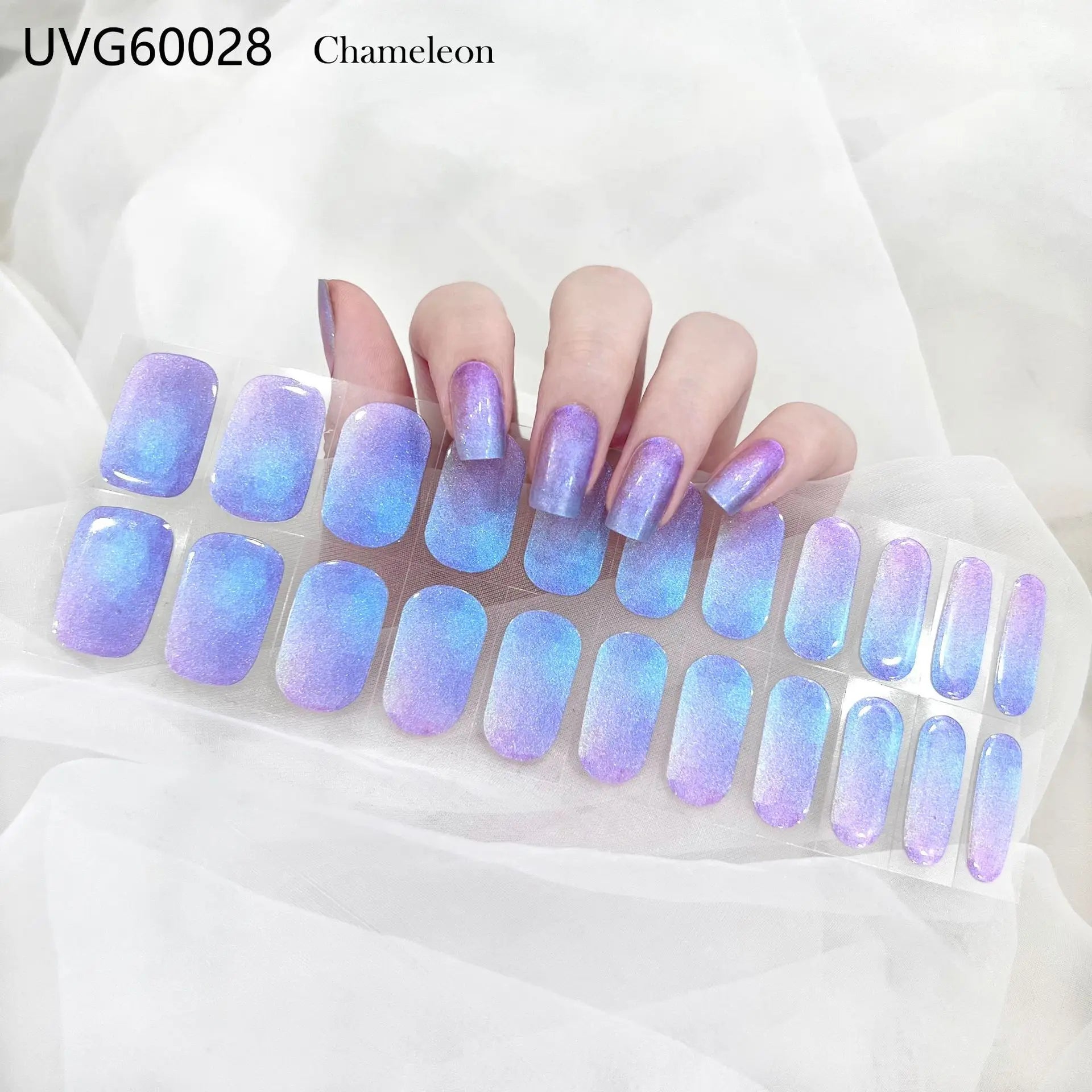 20/22tipsChristmas Semi Cured Nail Sticker UV Led Lamp Semi Cured Gel Design Nail Decals Waterproof Nail Stickers Nail Manicure