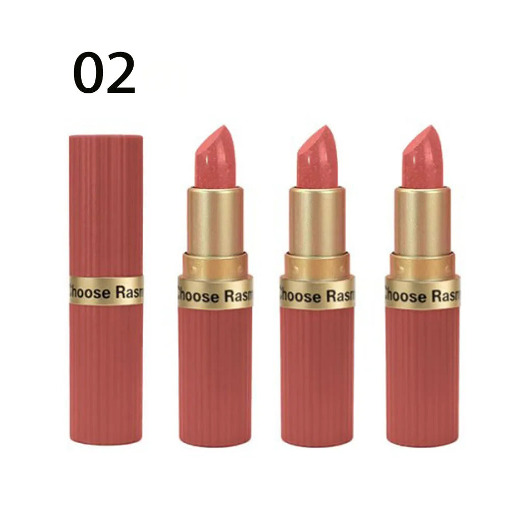 3 PCS Pearlescent Pink Glitter Velvet Lipstick Metallic Waterproof Long Lasting Matte Shimmer Diamond Lipstick Christmas gift