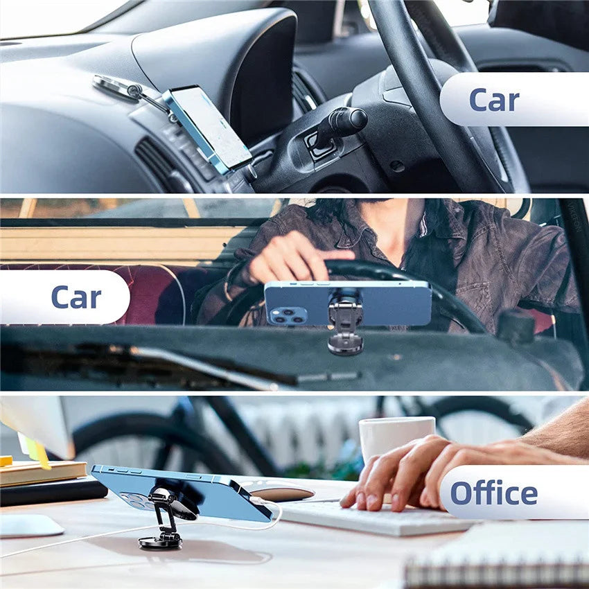 1080° Rotatable Magnetic Car Phone Holder Magnet Smartphone Support GPS Foldable Phone Bracket in Car For IPhone Samsung Xiaomi