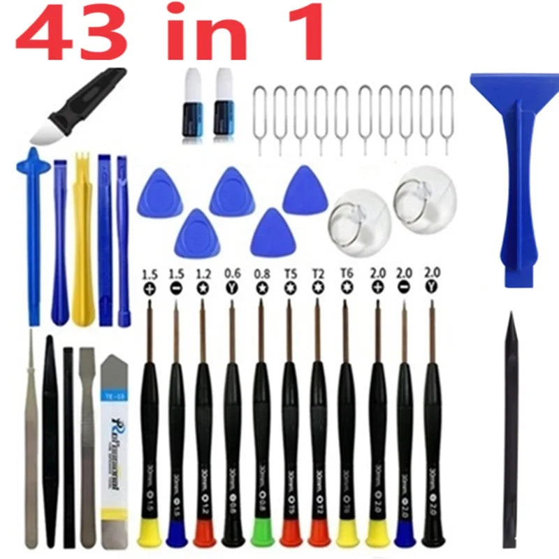 40 in 1 Mobile Phone Repair Tools Kits Phones Opening Screen Pry Mobile Phone Screwdriver Tools for iPhone Samsung Xiaomi Huawei