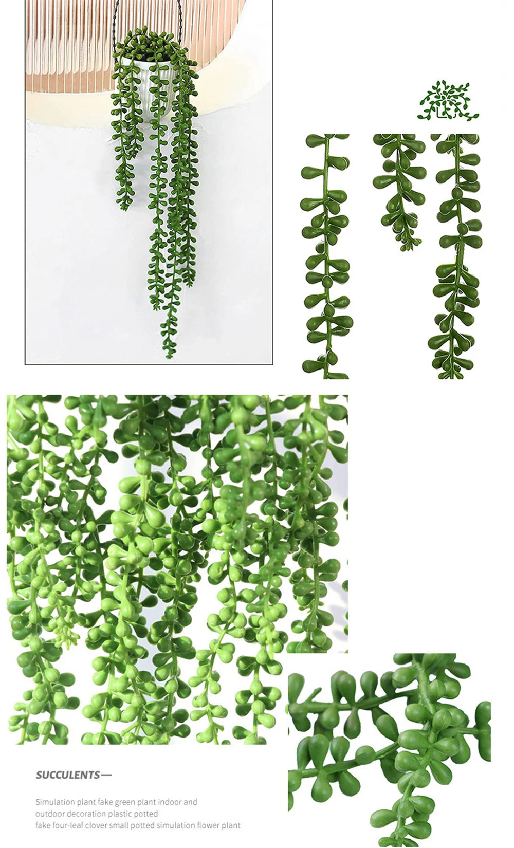 1pc Artificial Hanging Plant Eucalyptus Rattan Potted Green Plant Suitable Mandala Vine for Room Wall Home Shelf Interior Decor