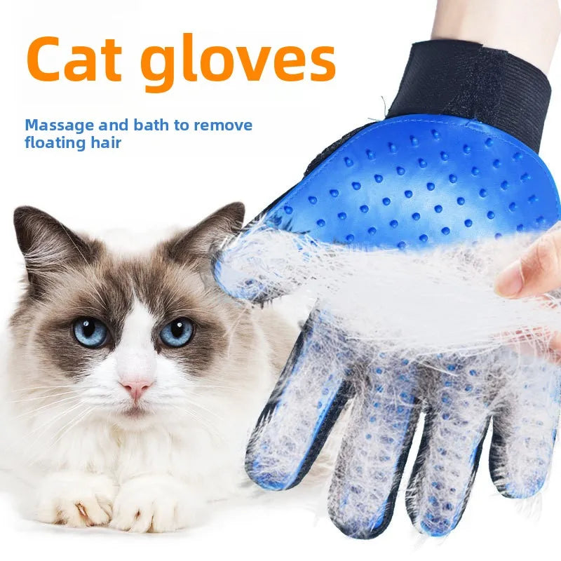 Pet Hair Glove Comb Pet Dog Cat Grooming Cleaning Glove Deshedding Hair Remover Massage Brush Animal Supplies Cat Accessoies
