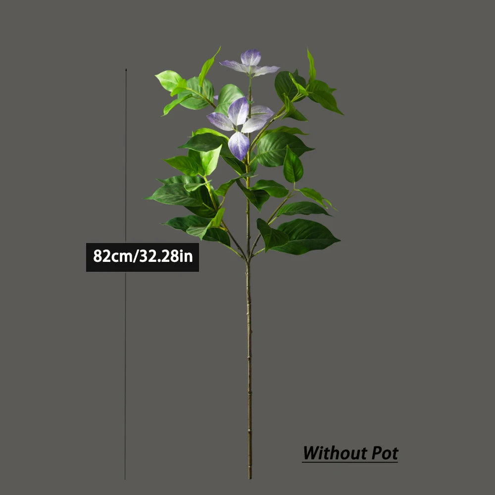 82-144cm Large Artificial Ficus Tree Fake Magnolia Plants Branch Tall Banyan Tree Faux Nandina Tree Rubber For Home Garden Decor