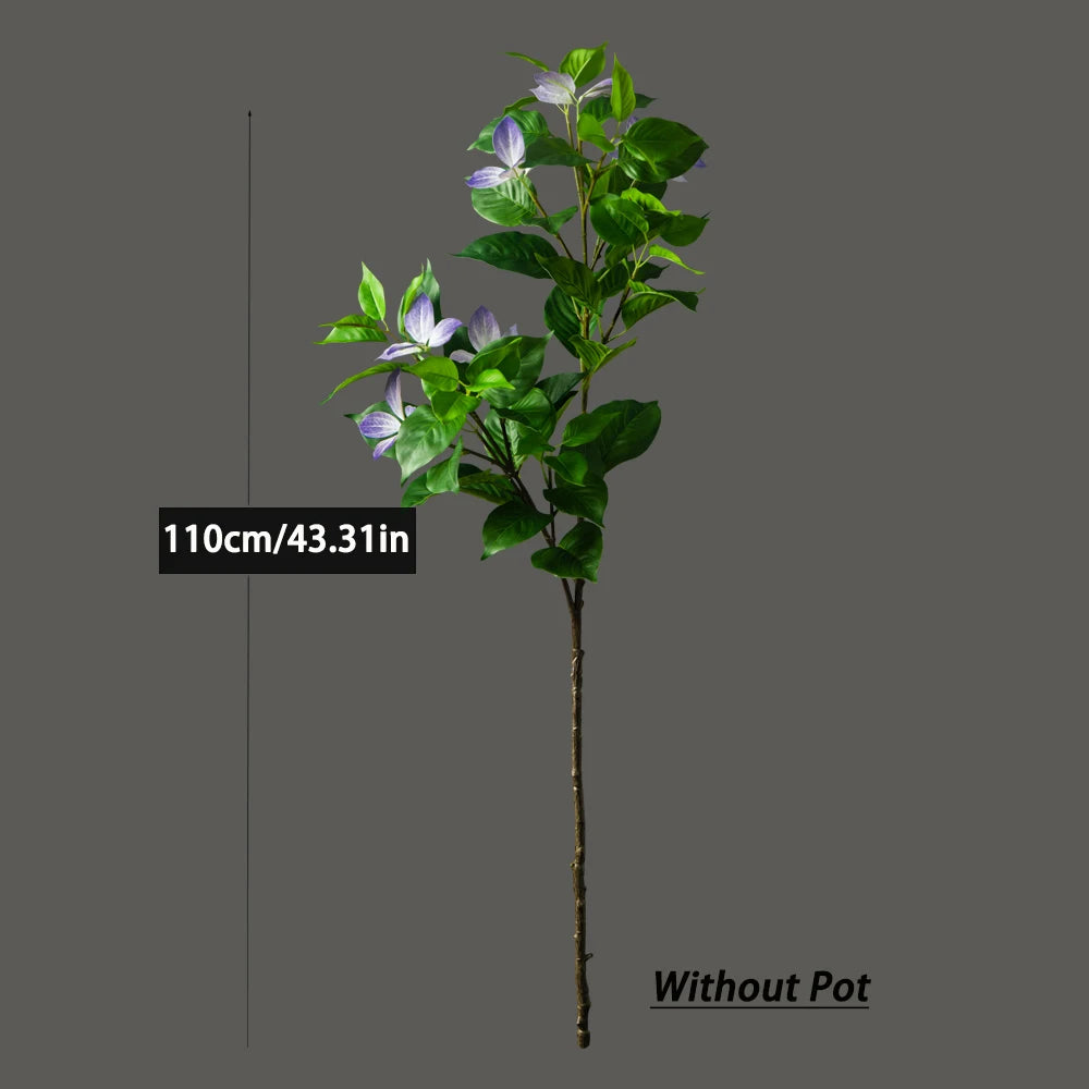 82-144cm Large Artificial Ficus Tree Fake Magnolia Plants Branch Tall Banyan Tree Faux Nandina Tree Rubber For Home Garden Decor
