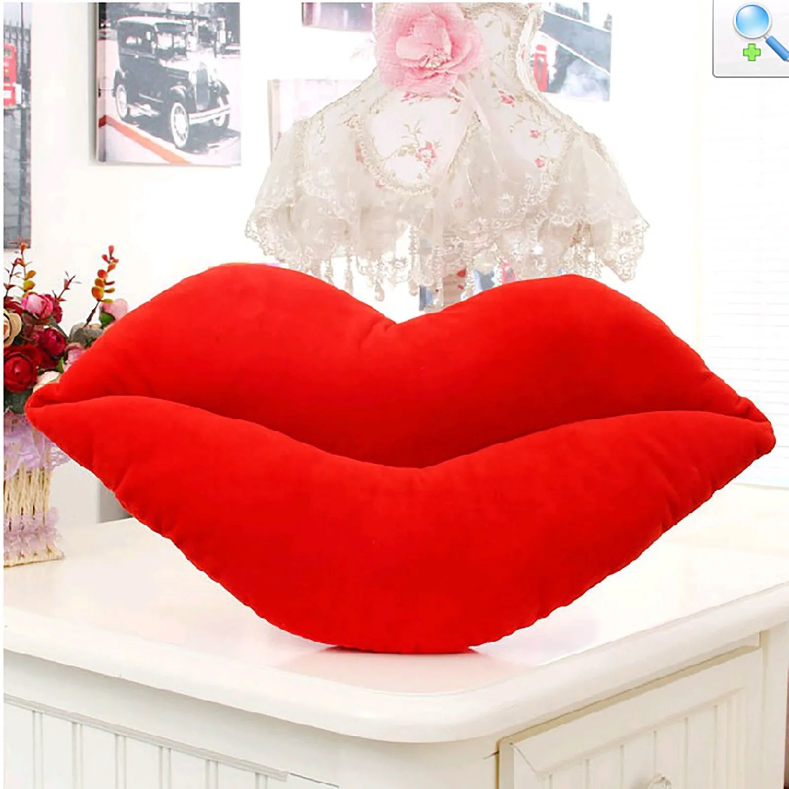 Lips Plush Toys Sexy Red Lips Big Lips Valentine'S Day Gift Creative Fun Valentine'S Day Cushion Sexy Red Lips