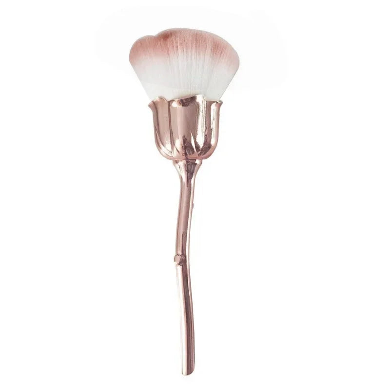 Flower Rose Nail Art Brush Remove Nail Dust Brushes Acrylic UV Gel Polish Powder Cleaning Tool Beauty Makeup Brushes