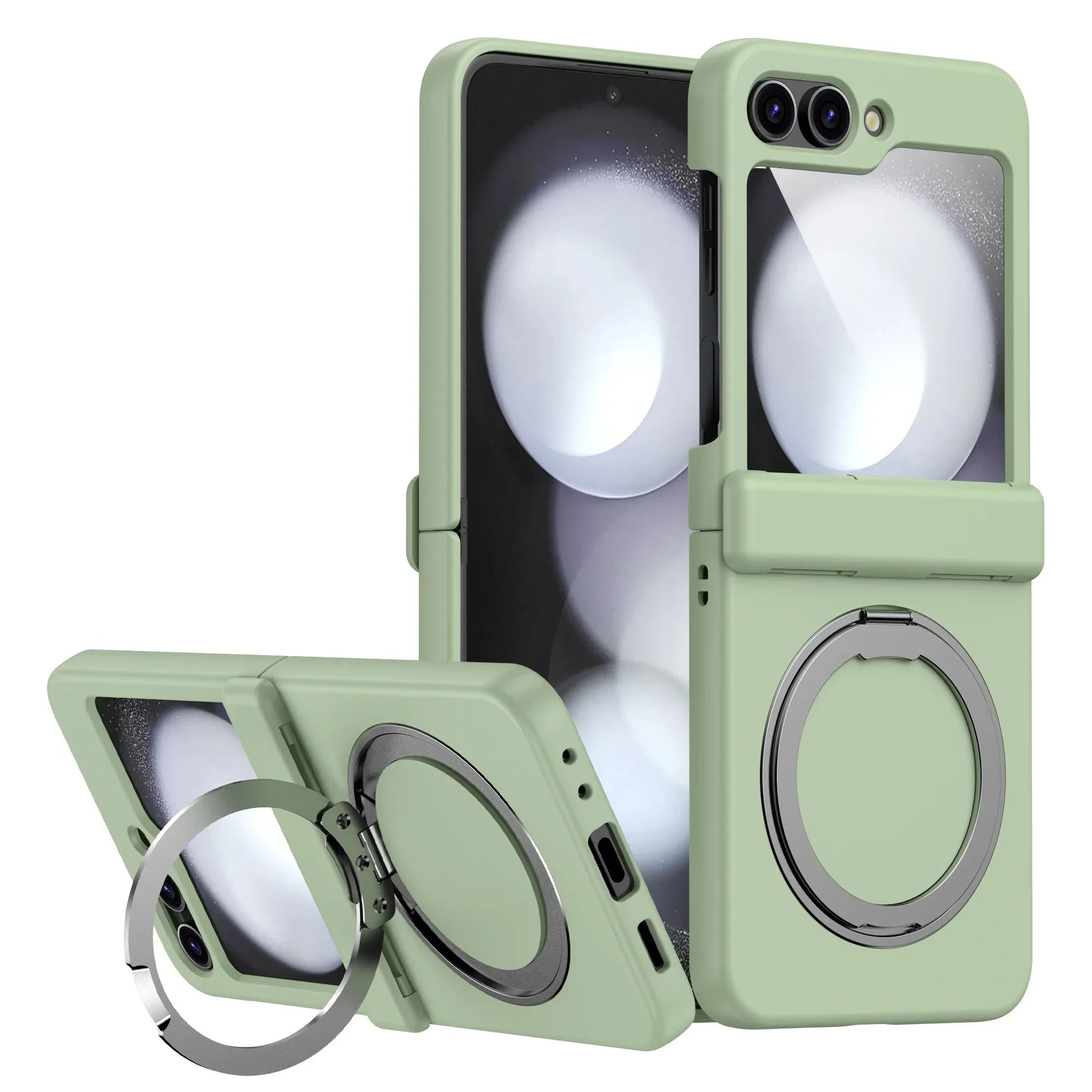 360° Metal Magnetic Bracket Phone Case for Samsung Galaxy Zflip6 Z Flip7 fe Z Flip 7 6 5 4 3 Shockproof Magsafe Hinge Hard Cover