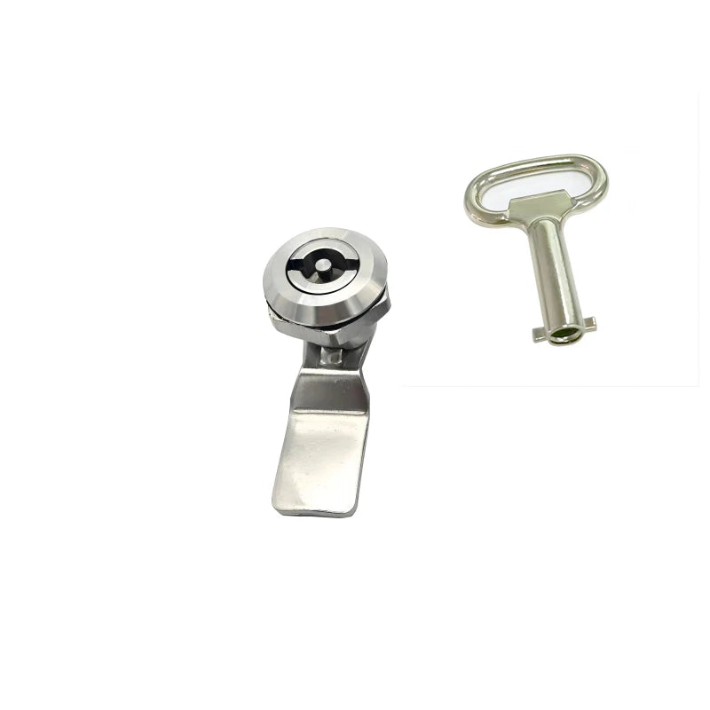 1 Set Stainless Steel 18mm Tool Lock Cam Cylinder Lock For Industrial Cabinet Cam Lock 18mm Electric Cabinet Lock Keys