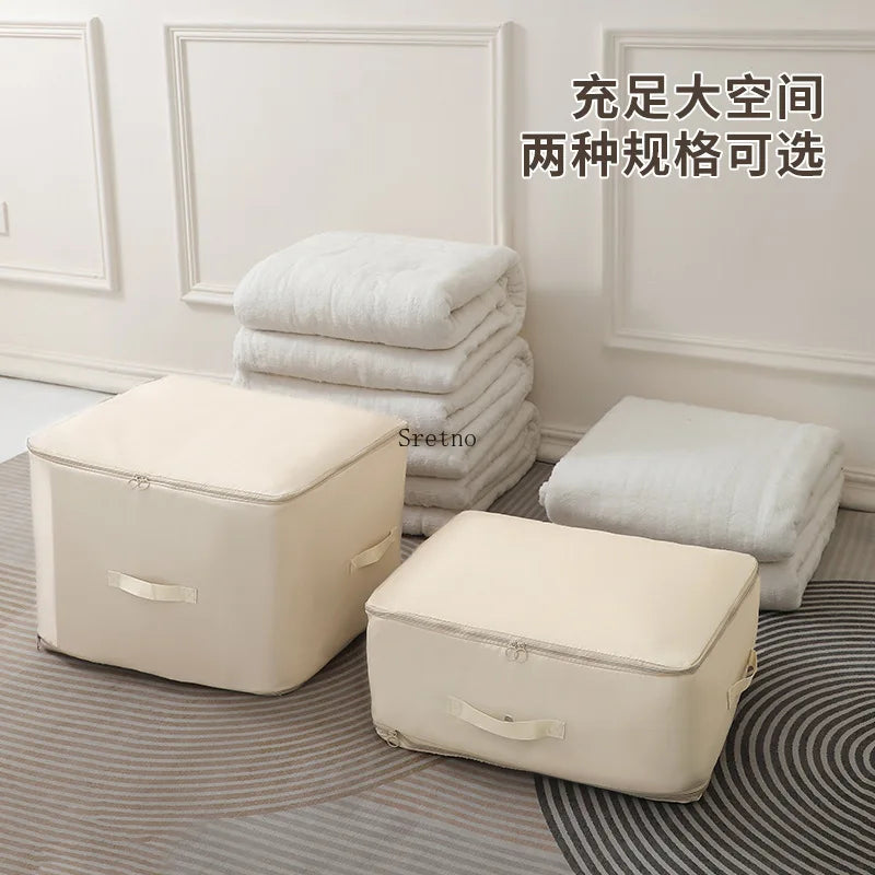 SRETNO Large Capacity Cotton Quilt Compression Storage Bag for Moving and Traveling Organizing Bag for Home Dust Pre Organizador