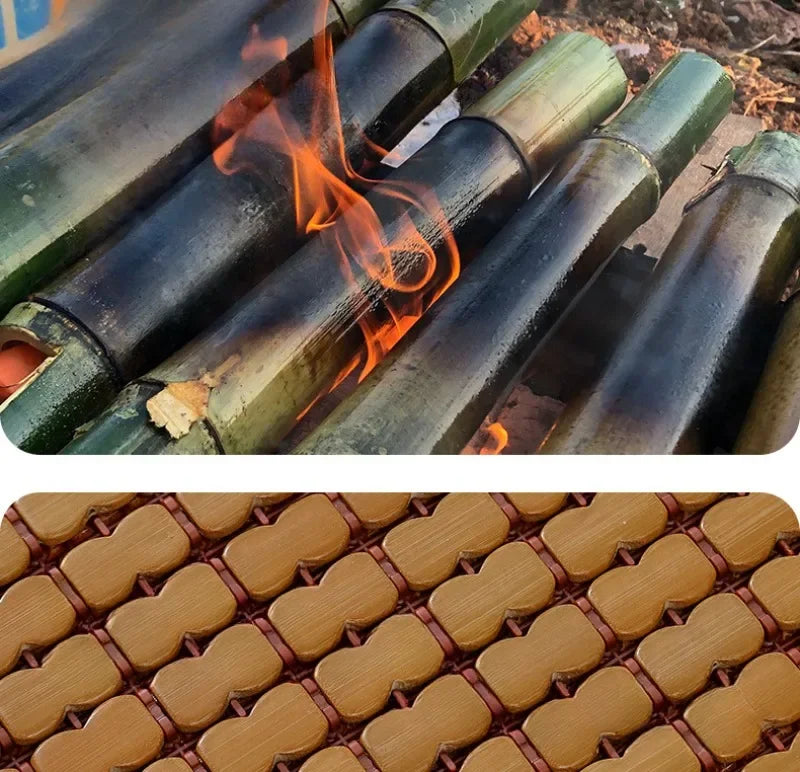 Summer Cool Mat Bamboo Salon Cushion Bamboo Car Ventilated Seat Cover Sofa Office Chair Cushion Dining Table Mat office chair