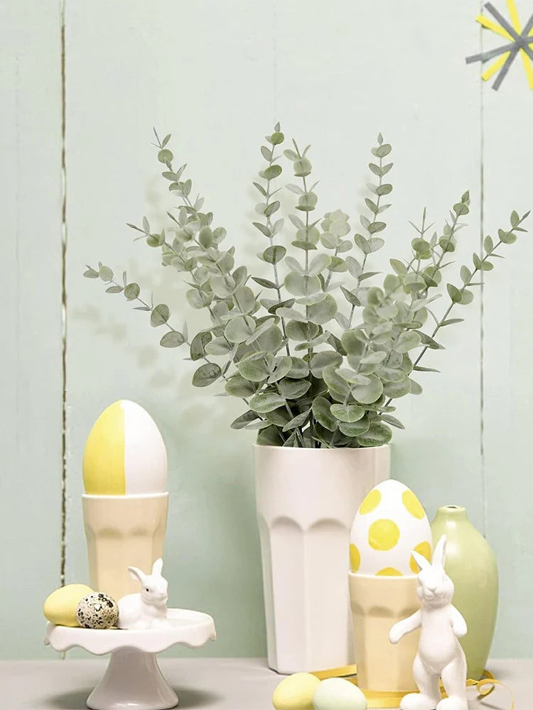 5/10pcs Eucalyptus Stems Artificial Eucalyptus Leaves for Home Room Flowers Bouquet Wedding Decoration Christmas Decortion