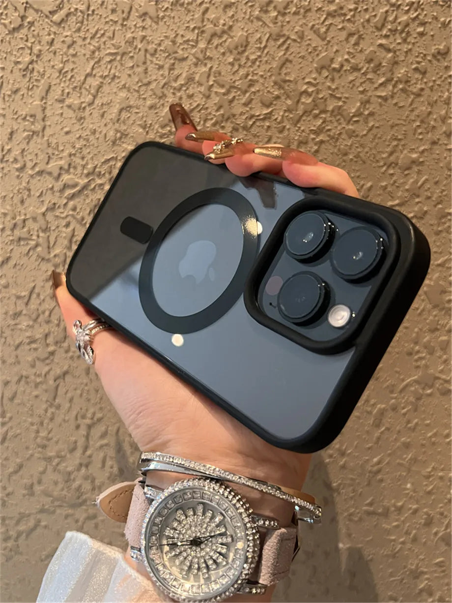 NEW Luxury Magnetic Shockproof Phone Case For iPhone 17 16 15 14 13 12 11 Pro Max Plus For Magsafe Wireless Charge Cases Cover