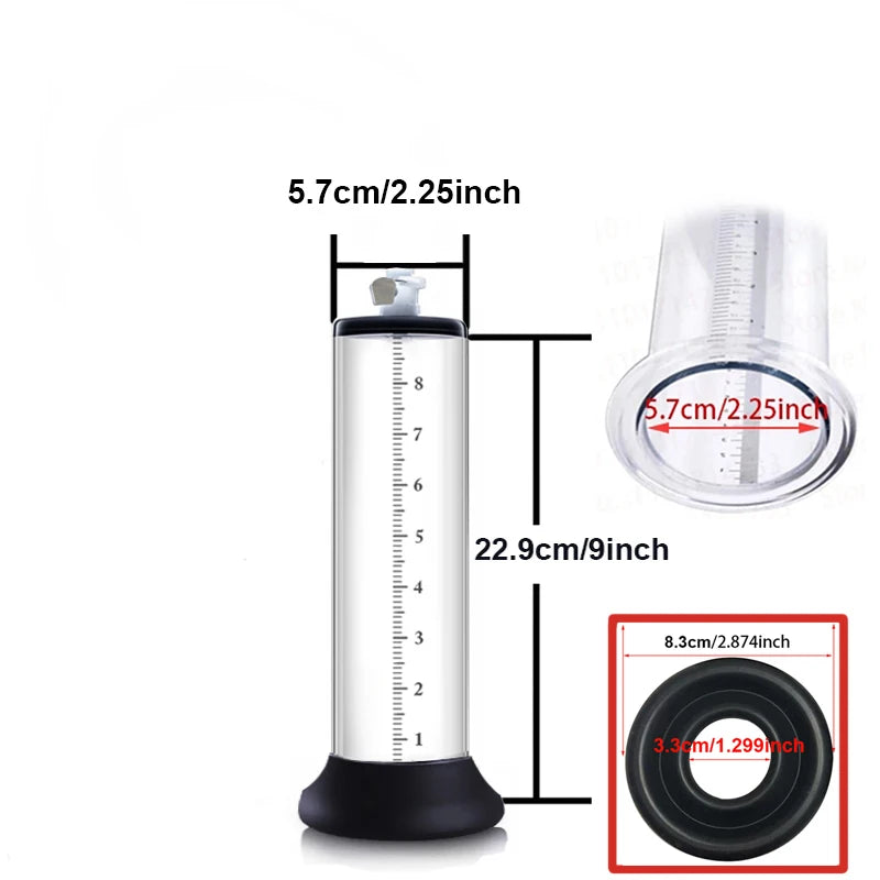 Electric Acrylic Penis Pump Vacuum Pump For Penis Male Penis Enlargement Pump  Penile Training Extender Cock Dick Pump For Men