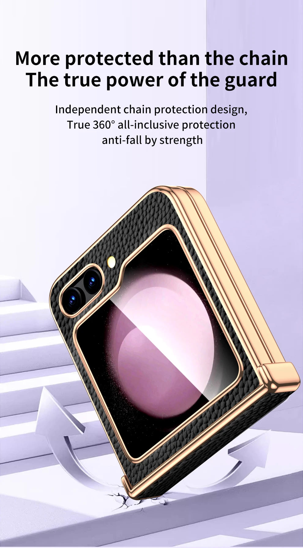 LANGSIDI Brand For samsung Galaxy Z flip 7 FE 6 5 flip7 Luxury Genuine Leather Hinge Protection Case Ultra-Thin Shockproof cover