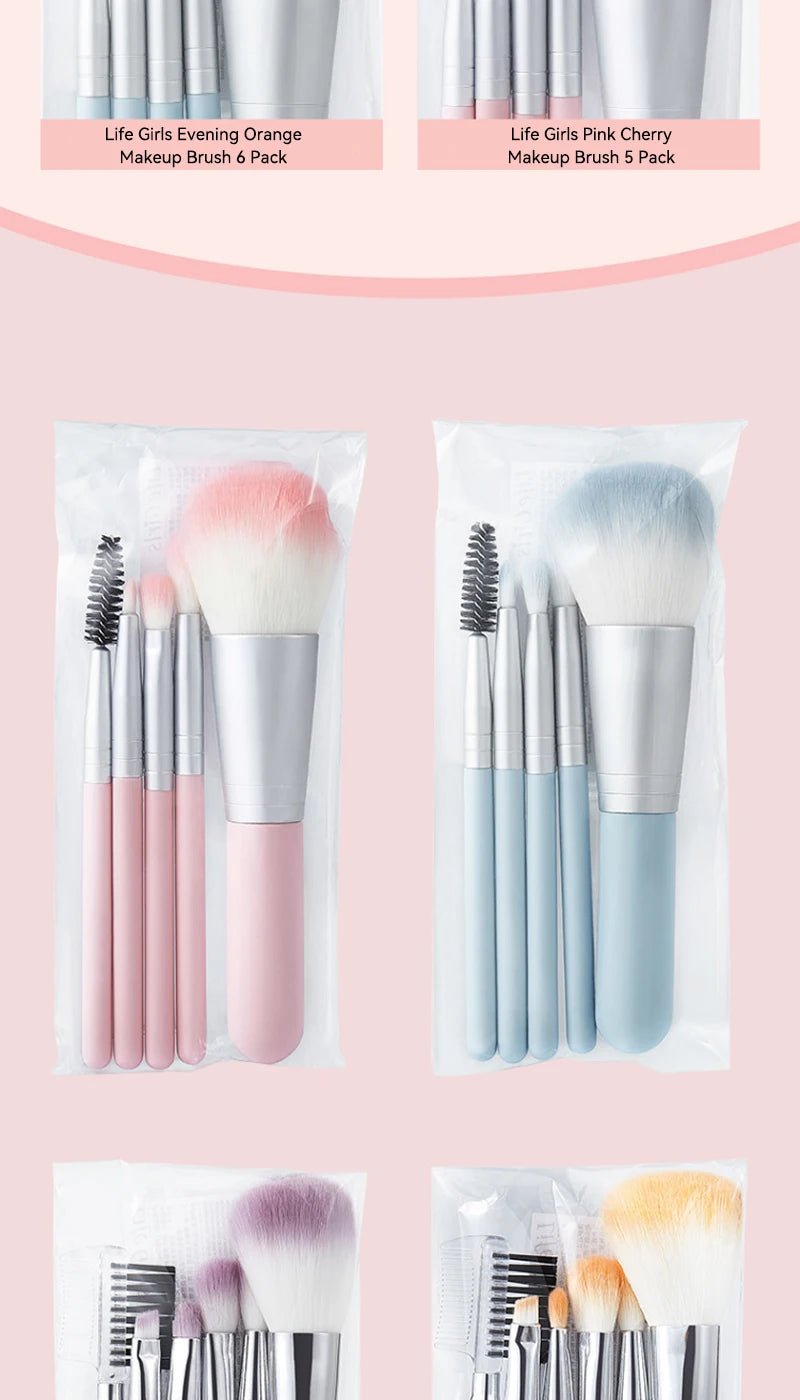 Life Girls Makeup Brush Set,Powder brush, eyeshadow brush, detail brush,Beginner's full set of brushes,