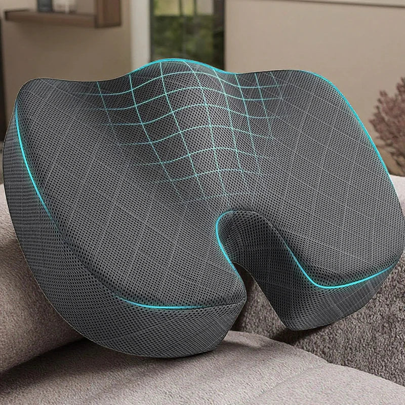 Office Cushions Car Seat Cushion Non-Slip Sciatica & Back Coccyx Tailbonepain Relief Chair Pad Memory Foam Butt Pillow